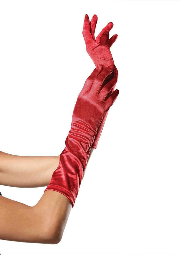 Satin Elbow Length Costume Gloves