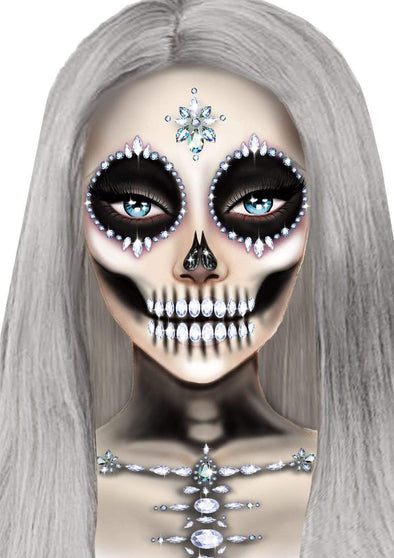 Skeleton Rhinestone Stick-On Jewels