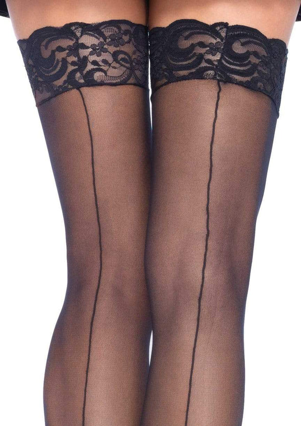 Sheer Stockings With Backseam Black