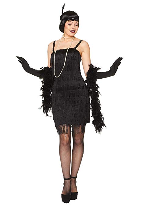black dress flapper Picture yourself draped in the soft Women's Short All-Over Fringe Flapper