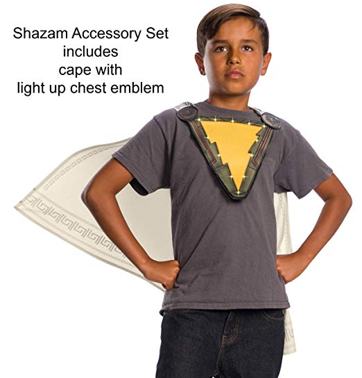 Shazam! Movie Child's Cape & Light-Up Chest Emblem