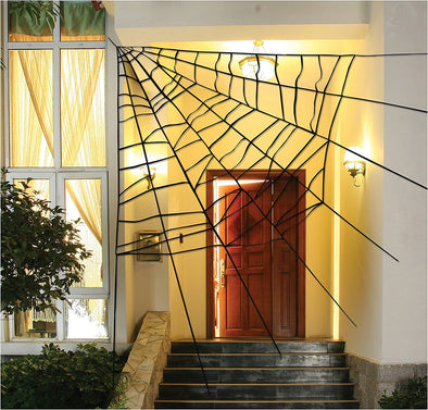 LARGE CORNER SPIDER WEB DECOR